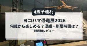 ヨコハマ恐竜展2026の恐竜骨格展示